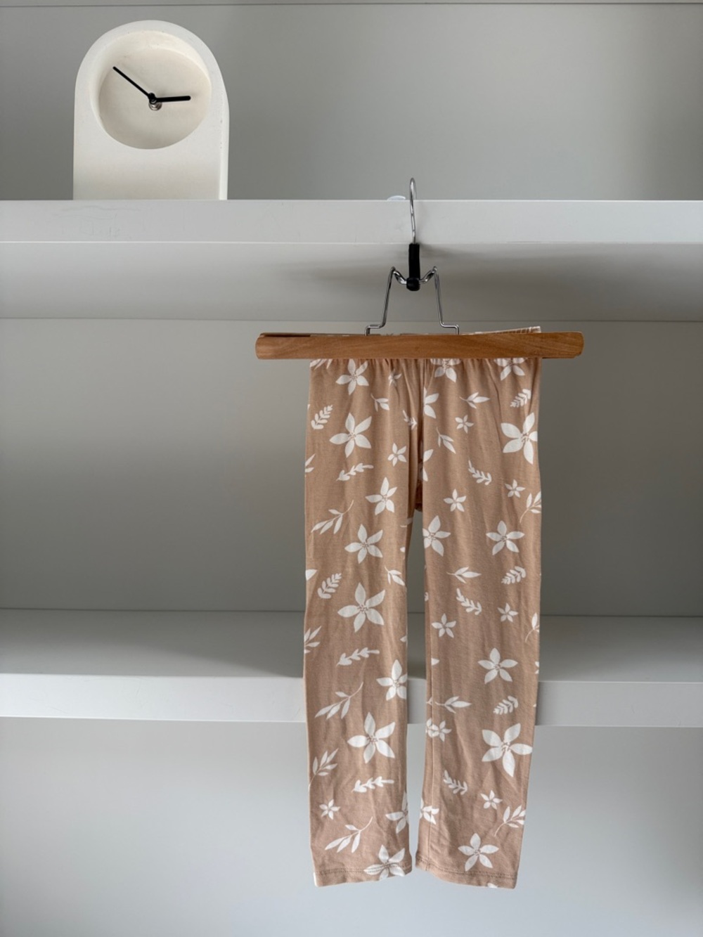 Jax + Lennon Flora Pants - Floral Print Tan Kids Leggings